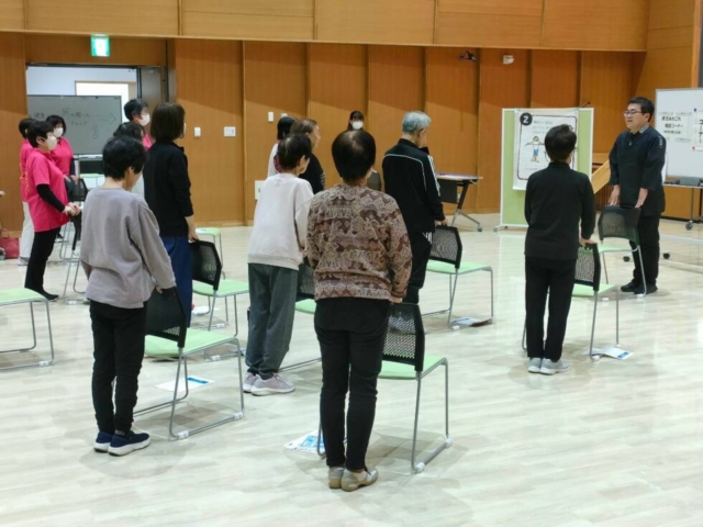 三川町自立体力検定！！社会福祉士も体を動かす